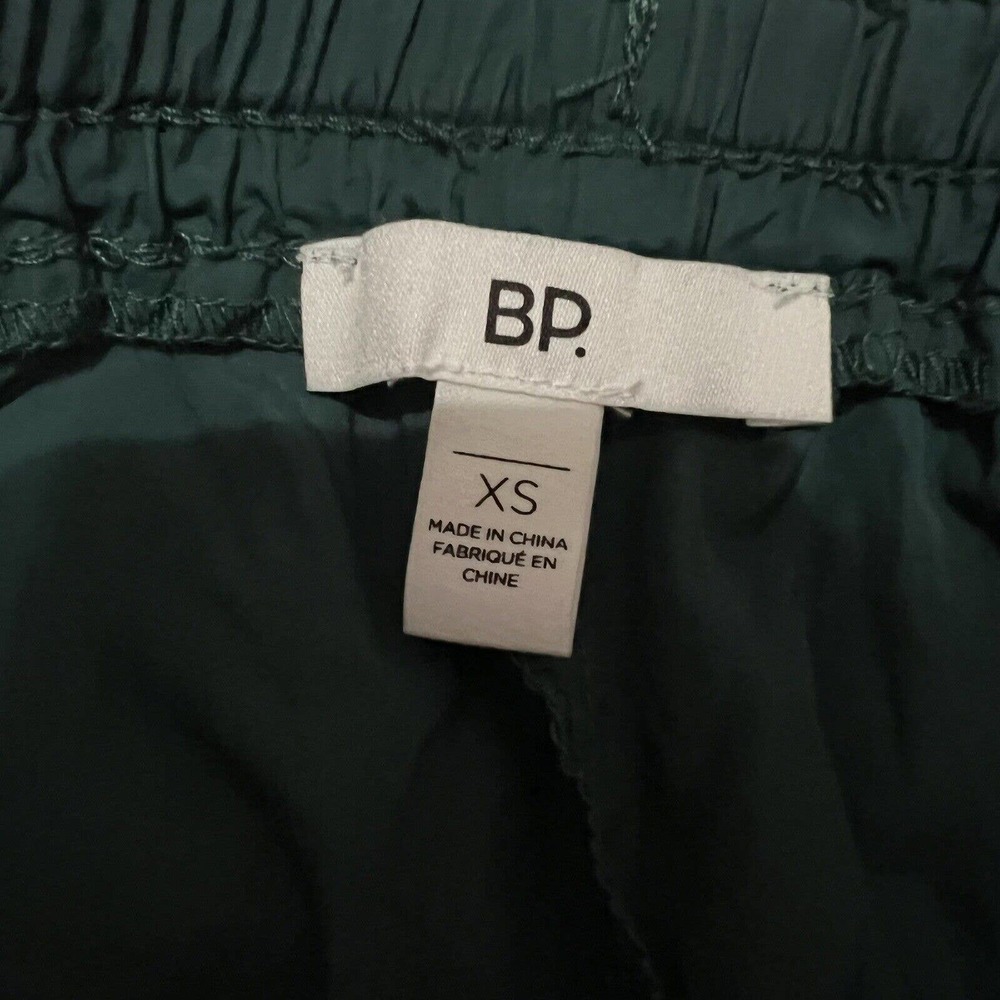 Bp Nordstrom NWT Nylon Track Pants Green Moss Sz XS Elastic Waist Adjustable - Picture 5 of 6